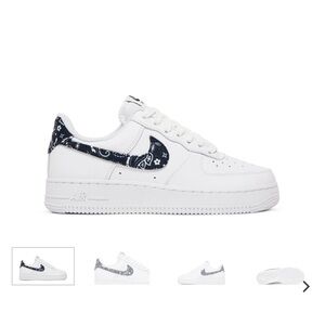 Nike black paisley Air Force